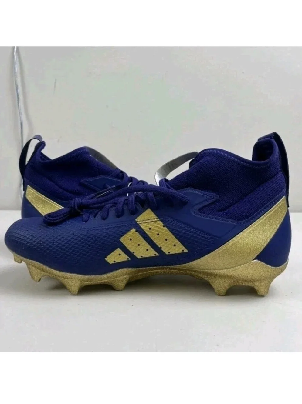 adidas SM Adizero Electric Vikings Blue Purple Gold Cleats JH5733 Size 16